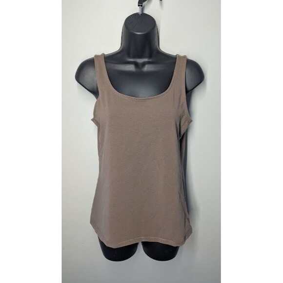 J. Jill Tops - J.Jill Perfect Tank Top Womens M Brown Scoop Neck Sleeveless Blouse Preppy